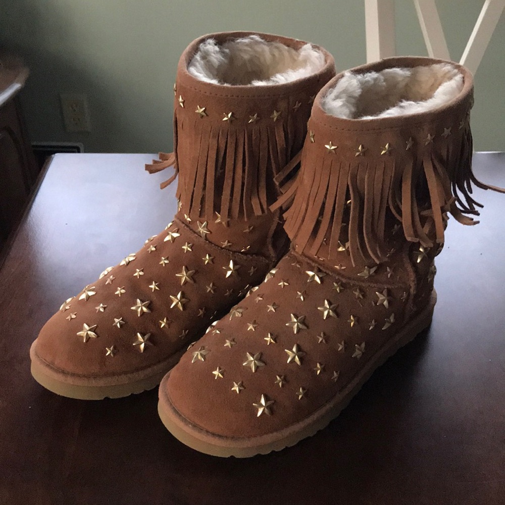 UGG & JIMMY CHOO classic chestnut size 8